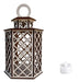 White Laminated MDF Lantern with LED Candles 2