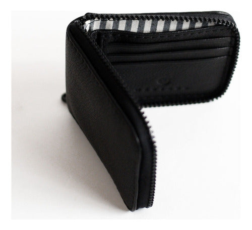Leather Wallet with Zipper Luanda by Mârsago 21