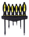 Black Jack Set of 6 Flat Phillips Screwdrivers with Hex Tip 0