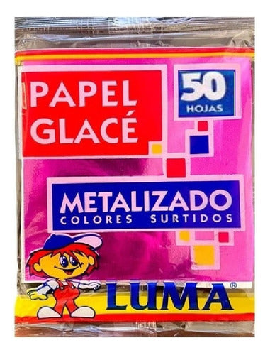 Luma Metallic Glace Paper Pack 10x10 Cm Pack of 50 0