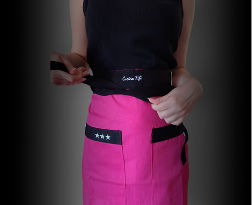 Cucina Fifi Fuchsia Apron + Embroidered Name 1