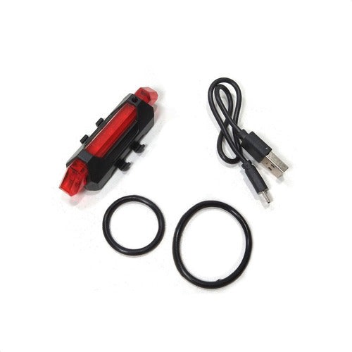 UM Rear Bike Light 5 Red LEDs USB Rechargeable 4 Functions 3