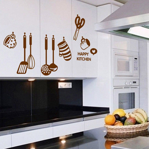 Extraíble Cocina Wall Decal Vinilo Hogar Feliz Arte Mural De 2