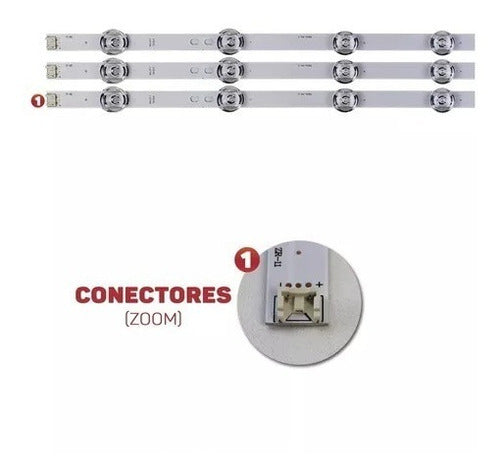 LED Strip Kit for LG 32LB560B 32LB580B 32LF550B 32LF565B TVs 2