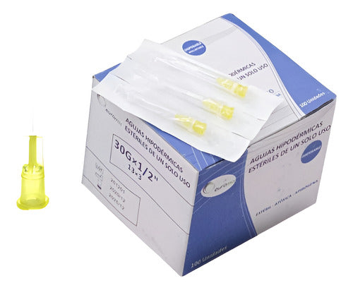 Euromix Aguja 30g 1/2 (13/3) Descartable Mesoterapia X100u 0