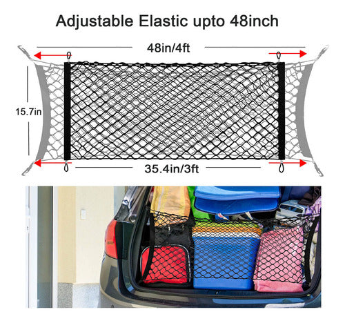 Liangren Rear Cargo Net for SUV, 35-48 Inches, Adjustable 1