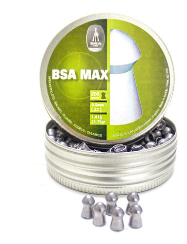 BSA MAX 5.5mm Pellets Tin of 250 1