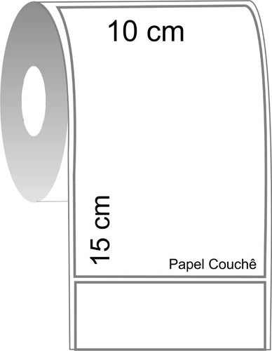 40 Rolos Etiqueta 100x150 (10x15) Couche P/ Mercado Zebra 1