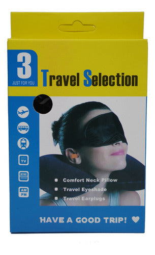 3-in-1 Inflatable Travel Pillow with Eye Mask and Ear Plugs 3