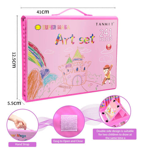 Tanmit Beginner Art Kit with Foldable Easel 30x40 Cm 7