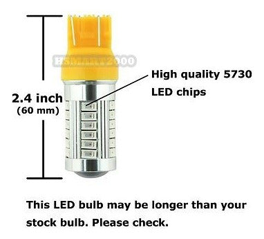 Amber 7443 7440 990 991 992 33SMD 5730 LED Bulbs 2