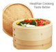 JapanBargain S-2223 Bamboo Cooking Steamer Set 10-Inch 3