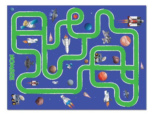 Megapixel Educational Space Track Canvas 90x120 Customizable 0