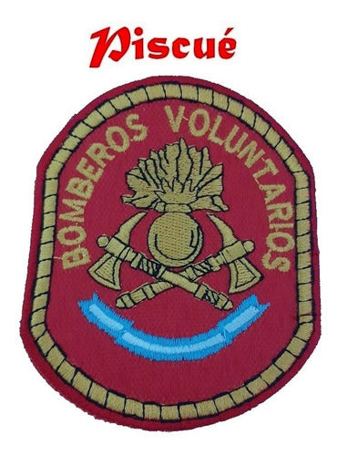 Parche - Escudo Bordado Bomberos - Piscué - Ovalado 0