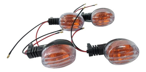 Zanella Sol Fire 50 Transparent Turn Signal Light Set of 4 0