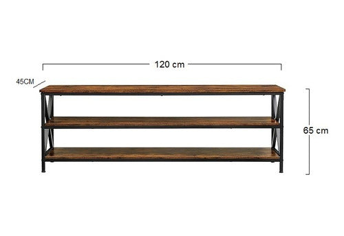 Expomuebles Industrial Style Table With Two Shelves and Design 1