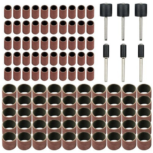 Tovot 106 Pcs Drum Sanders Set with 1/8 Shank 600 Grit for Dremel 0