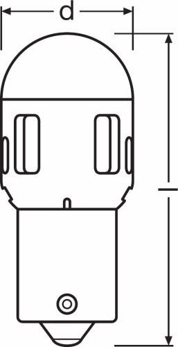 Lampara Led Osram Mod 7356 Cw 12v P21w Ba15s (1polo)x Unidad 1