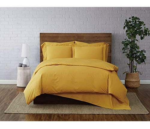 Brooklyn Loom Solid Cotton 3-Piece Comforter Set 0