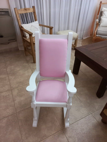 Amour Sillon Mecedor Infantil En Cedro 0