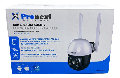 Pronext Cámara Seguridad Ip Wifi Domo Ptz 360 Exterior Full Hd Flash 1