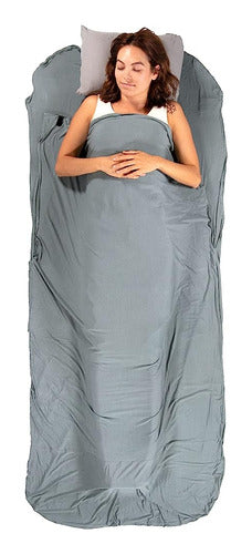 Klymit Nest Sleeping Bag Liner, Warm Weather Sleeping Bag Insert, Gray, XL 0