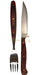 Venado Set Cuchillo Tenedor Acero Inoxidable + Funda Cocina 1