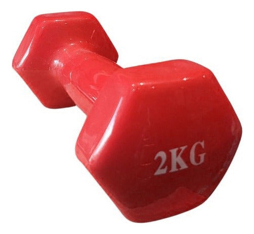 Gymtonic Rubber Vinyl Coated Dumbbell - 2 Kg 0