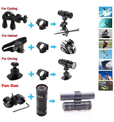 32GB Professional HD 1080P Action Camera Gun for Motorcycle 5