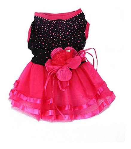 Topsung Pet Blingbling Tutu Dress Redyblack Lace Falda Para 0