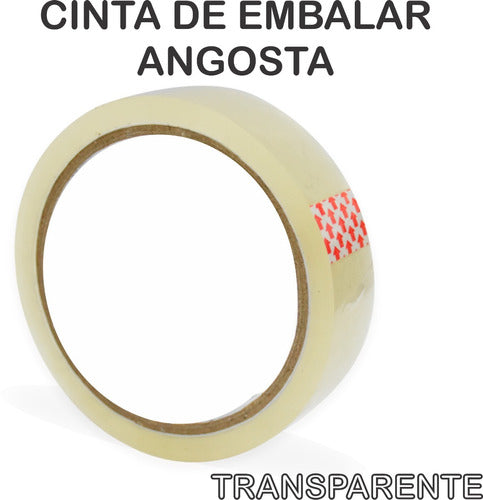 4701- Cinta Angosta Embalar Transparente Adhesiva Embalaje 24mm 0