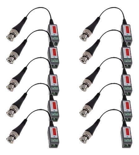 50 X De Video Balun Pasivo Seguridad Cámara Bnc Conector Coa 0