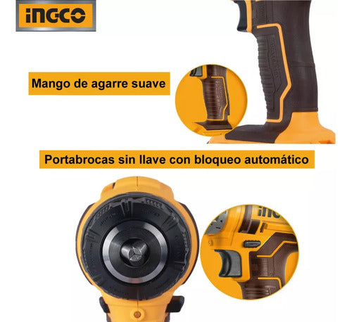 Ingco Taladro Atornillador 12v Inalámbrico Cdli1218 +bat+car 1