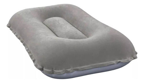 Almohada Inflable De Flock Y Pvc, Ideal Campamentos, Viajes 1