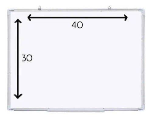 Pizarra Blanca 30 X 40cm Con Borrador E Imanes + Marcadores 1