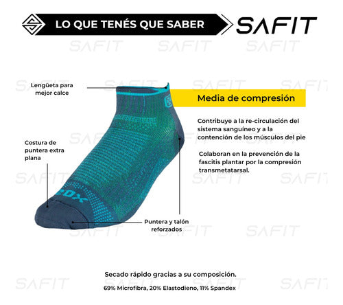 Compression Socks 15-20 Media Sox® Sport Running Ankle Socks 62