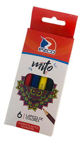 Ezco Mito Short Colored Pencils - Pack of 6 1