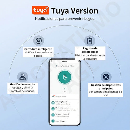 AGL Smart Lock with Fingerprint and Wifi Tuya 4