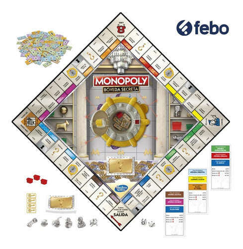 Monopoly Bóveda Secreta Hasbro Juego Original Familia Febo 2