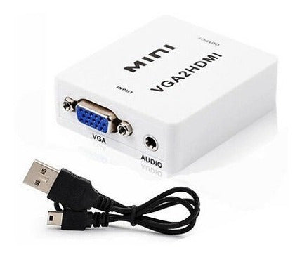 Conversor  Vga A Hdmi Con Audio Analógico A Digital Full Hd 2