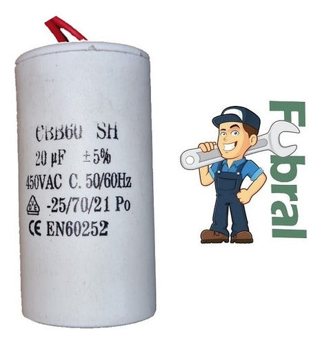 Fubral S.A. Capacitor or Condenser 20uf of 450volts 0