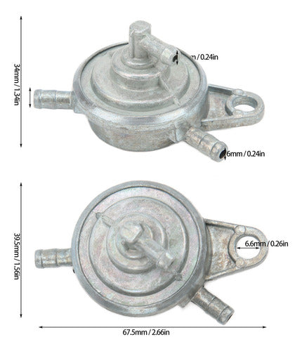 Bomba De Combustível A Vácuo De 2 Peças Petcock 7