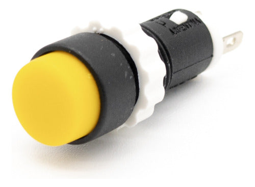 Elumiled 20 Normal Open Yellow Round Push Buttons 14mm 0