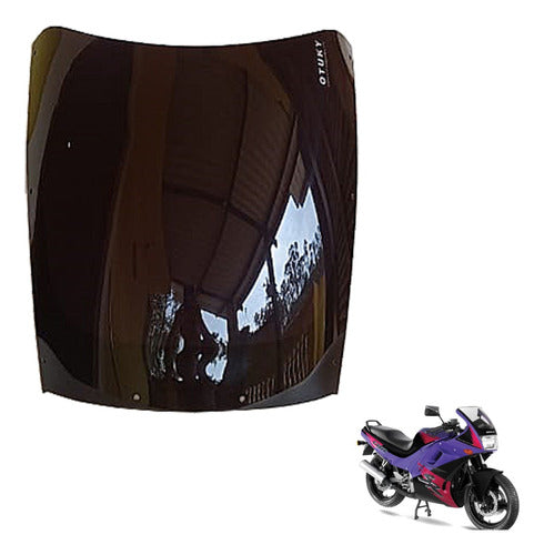 Bolha Frontal Acrilico Cbr 450 Sr Preto Otuky 0