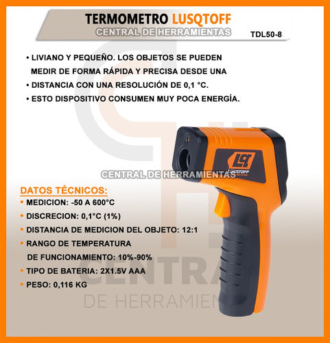 Lüsqtoff Infrared Laser Thermometer Temperature Meter 2