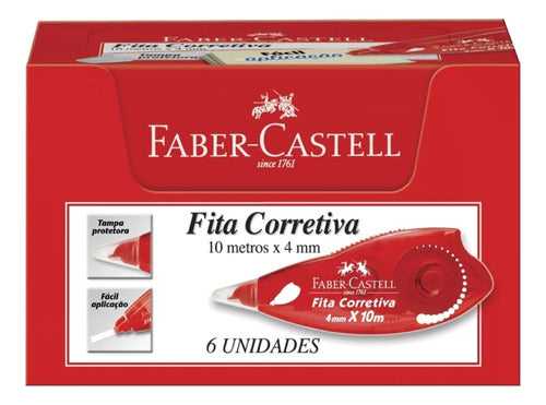 Corretivo Fita Faber-castell 4mmx10m Cx C/6 Unid. 0