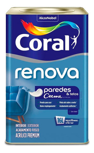 Tinta Coral Premium Fosca Renova - Bege Pergaminho 16l 0