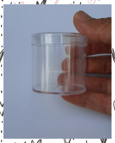 20 Plastic Snap Closure Pots Souvenir Set - Height: 4.5cm Diameter: 4.5cm 3