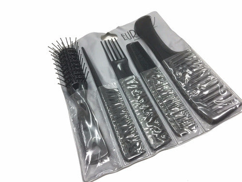 Eurostil Professional Hairdressing Comb Set of 4 0