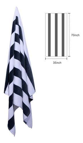 Another Choice Large Stripe Beach Towel 35 X70 1